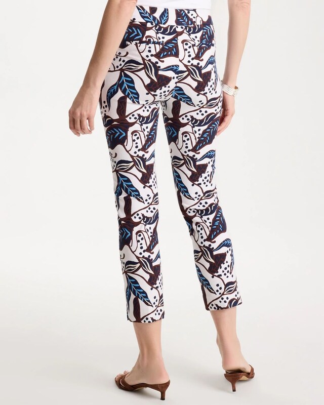 Forest Print Brigitte Slim Pull-On Crop Pant - image 3
